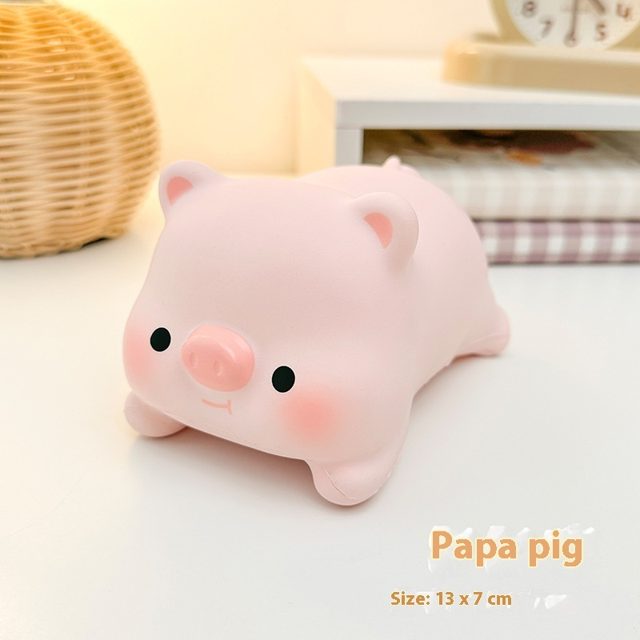 Lounging Papa Pig Slow-Rise Squishy