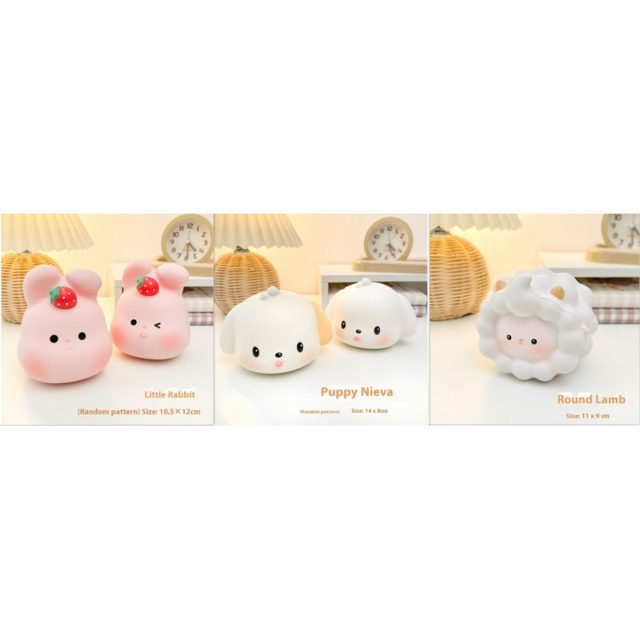 Bunny, Puppy & Lamb Slow-Rise Squishy Trio