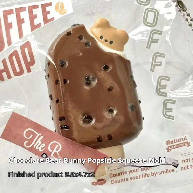 Choco Bear Popsicle Squishy Charm