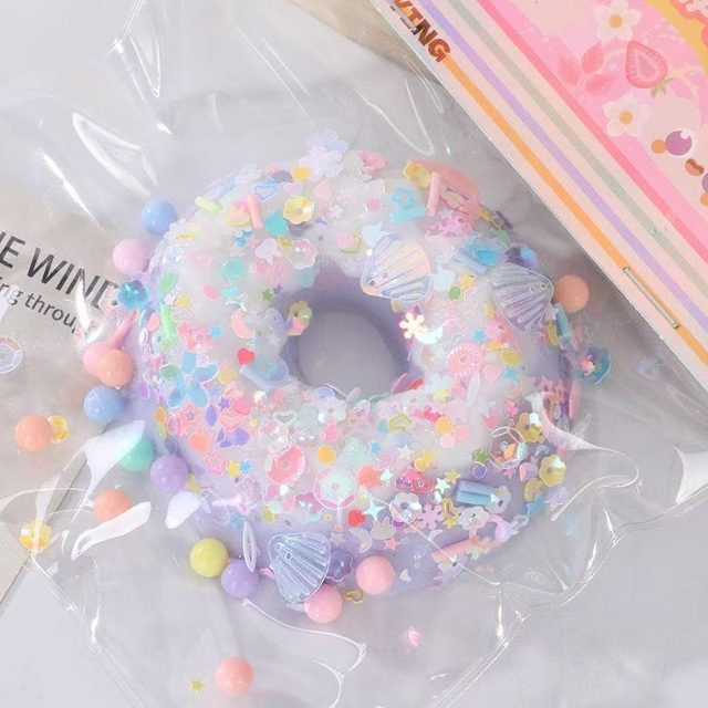 Pastel Confetti Donut Squishy
