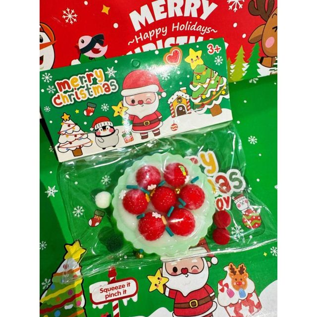 Christmas Berry Tart Squeeze Squishy