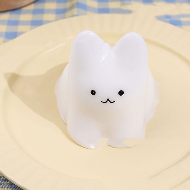 Ghostly White Kitty Squishy