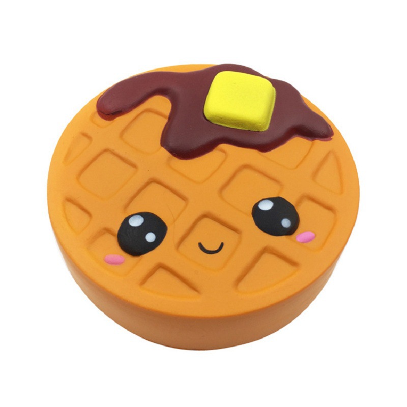 Kawaii Waffle Squishy with Syrup & Butter