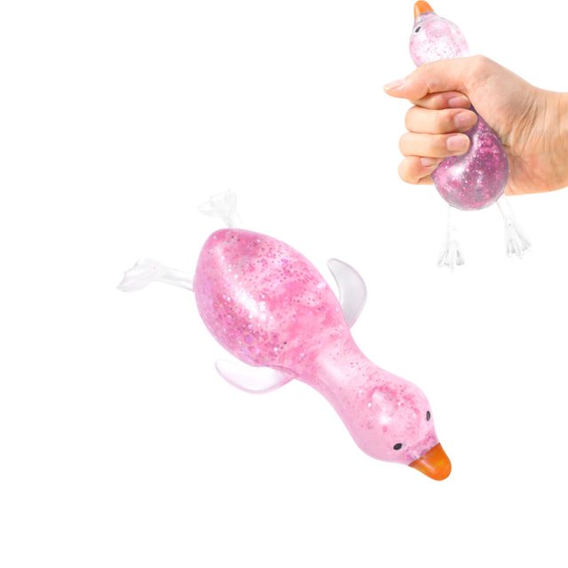 Glitter Water-Bead Goose Squeeze Toy