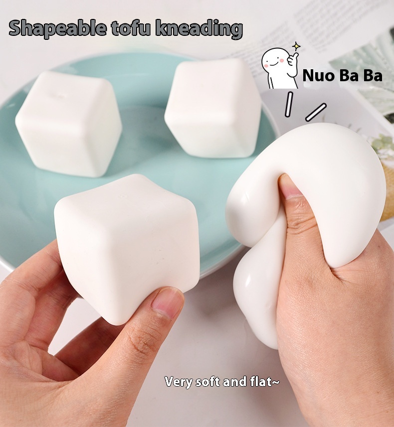Tofu Block Squishy With Cute Faces โ photo 4