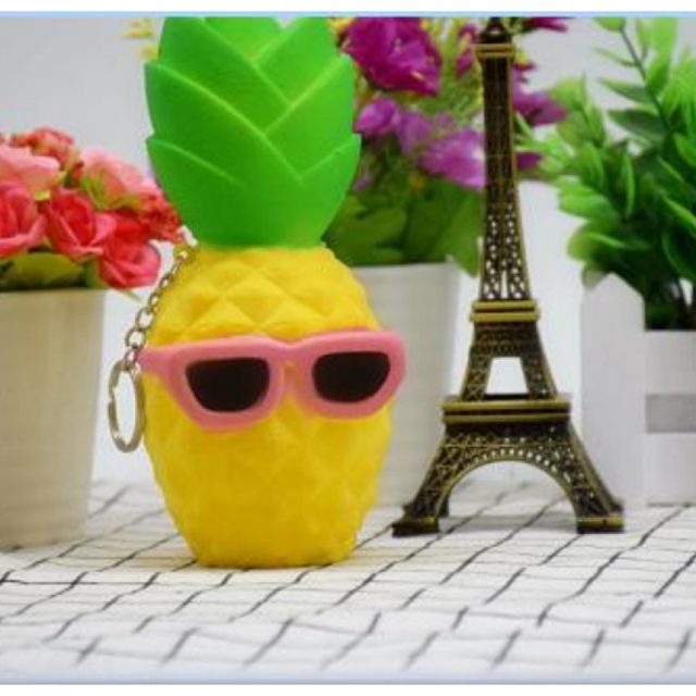 Cool Shades Pineapple Squishy Keychain