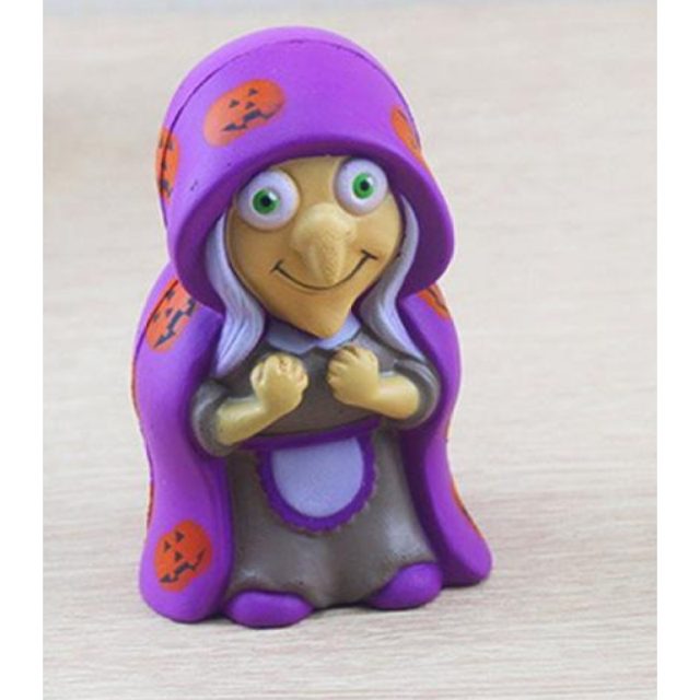 Friendly Pumpkin Witch Squeeze Figure