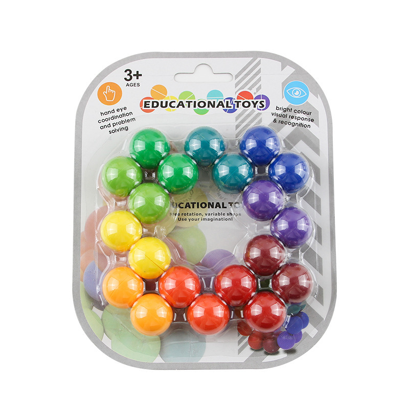 Rainbow Magnetic Bead Puzzle Fidget
