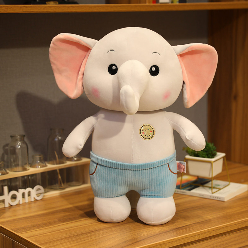 Smiling Hippo Plush in Corduroy Shorts — photo 2