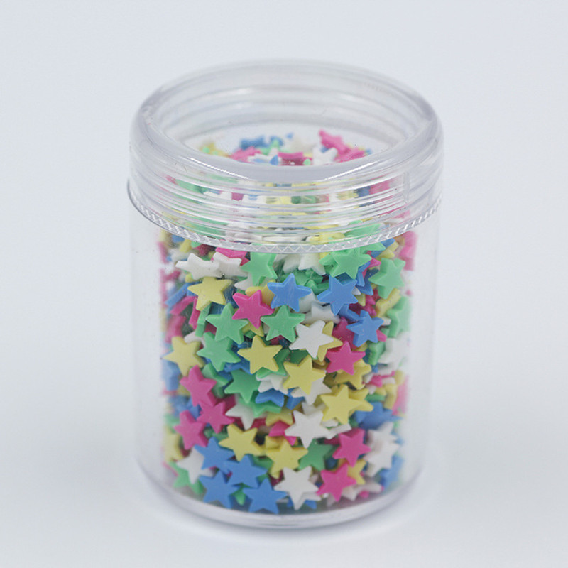 Polymer Clay Star Sprinkles Jar for Slime & Decoden
