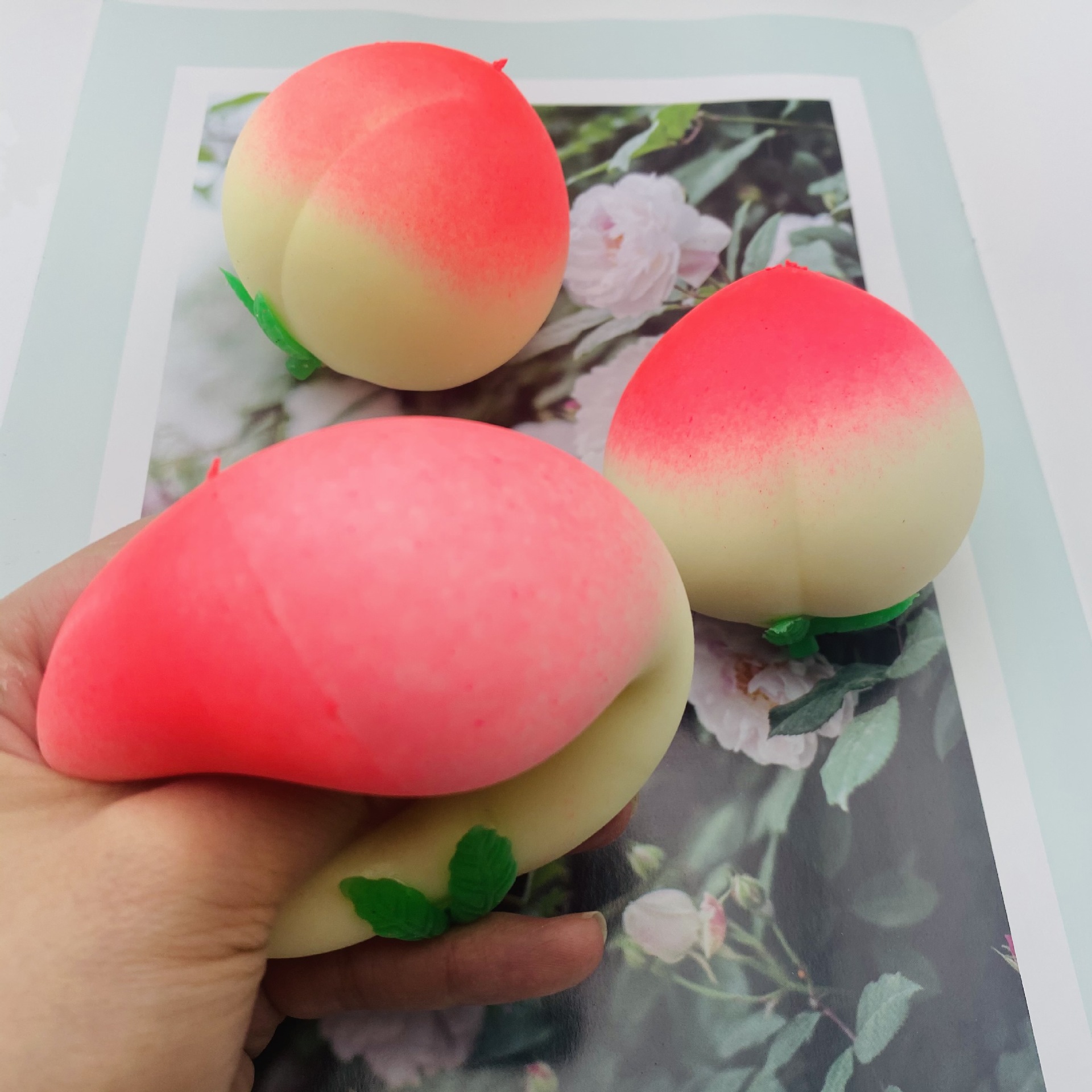 Squishy Blushing Peach Squeeze Ball โ photo 4