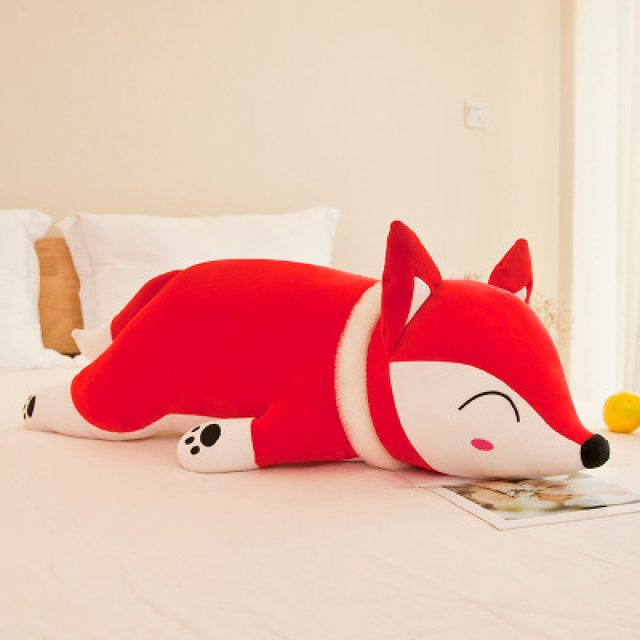 Sleepy Red Fox Body Pillow Plush