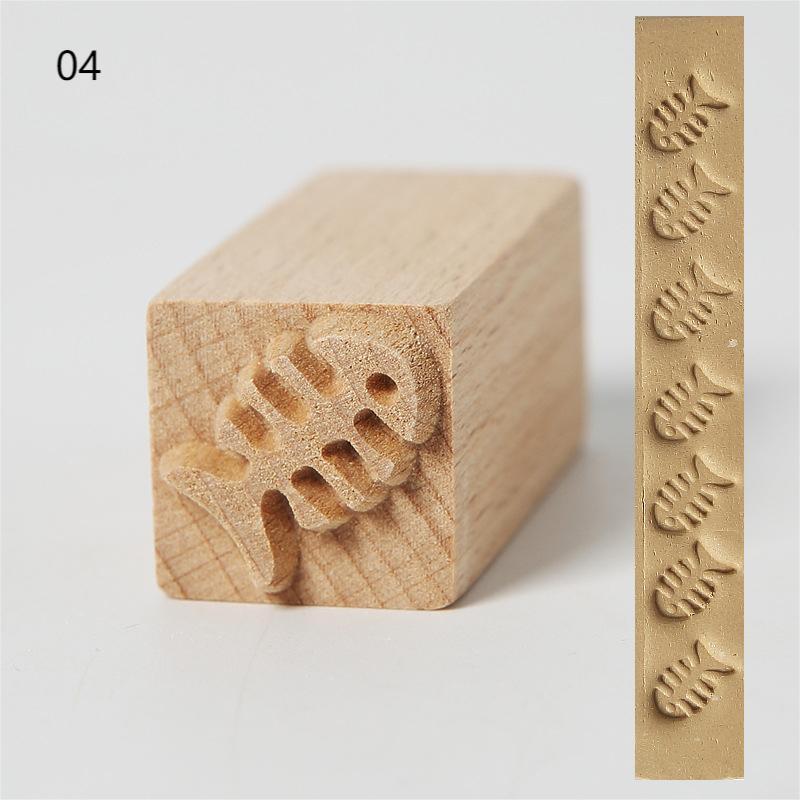 Carved Wood Pattern Stamp for Clay & Pottery โ photo 4