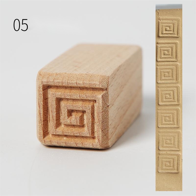 Carved Wood Pattern Stamp for Clay & Pottery โ photo 5