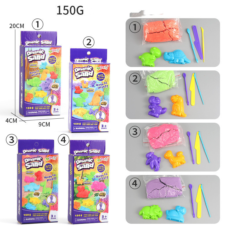 Kinetic Play Sand Kit, 150g with Animal Molds — photo 2