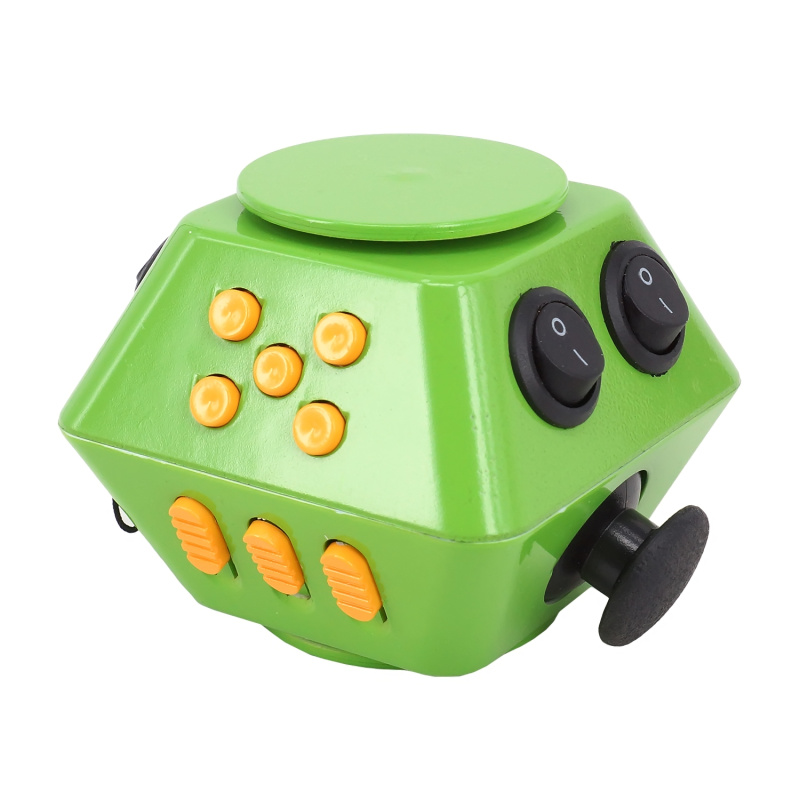 12-Sided Fidget Cube with Buttons and Switches