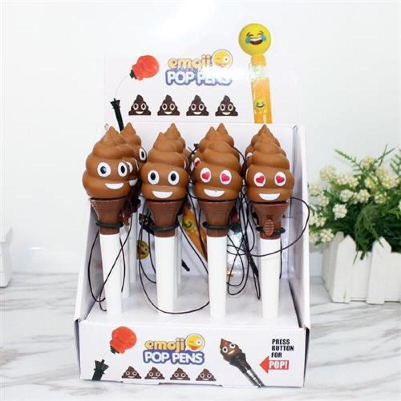 Poop Emoji Squishy Topper Pop Pens