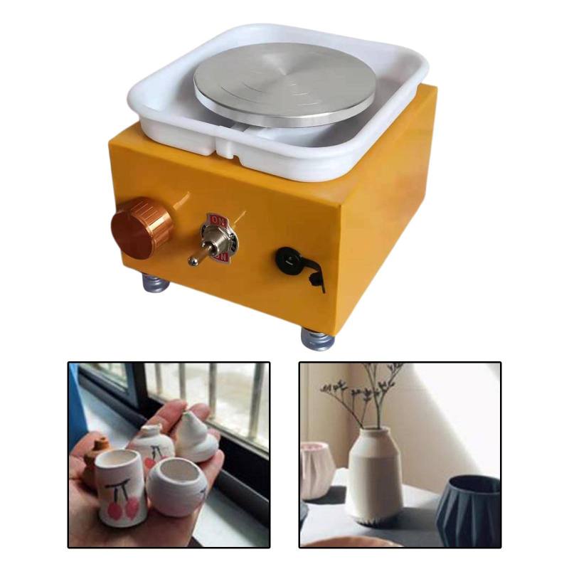 Mini Electric Pottery Wheel — Yellow