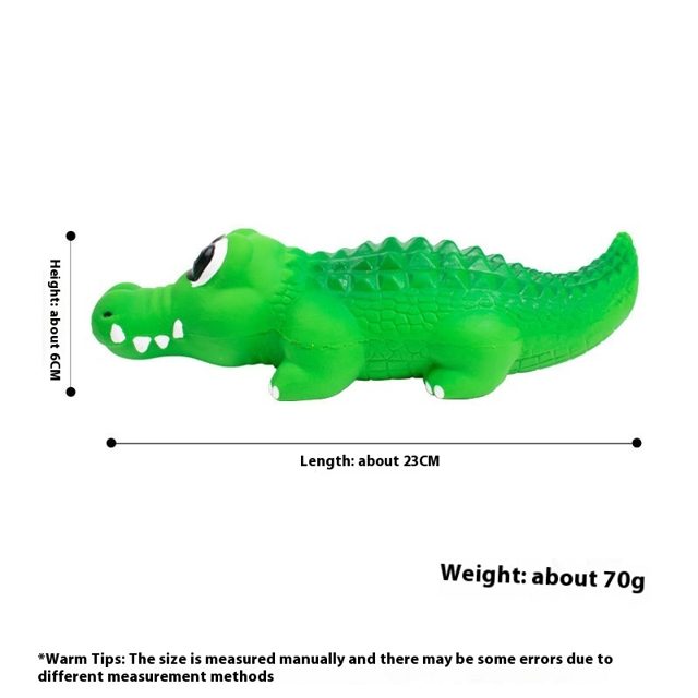 Squeaky Crocodile Latex Squeeze Toy โ photo 2
