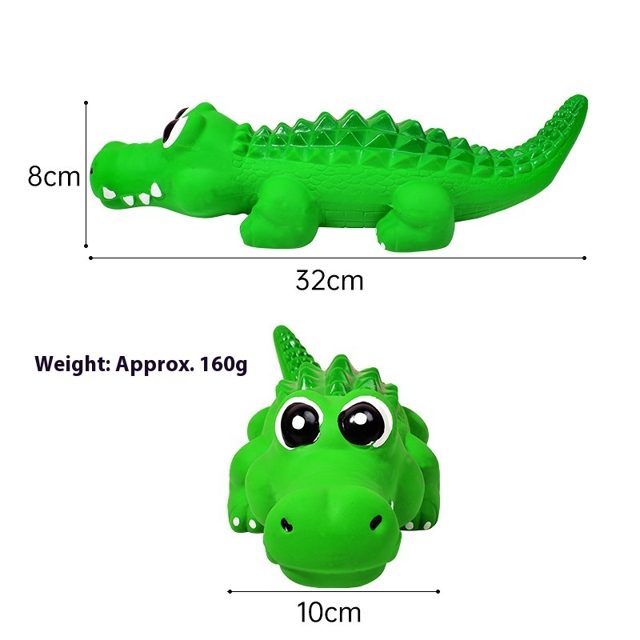 Squeaky Crocodile Latex Squeeze Toy