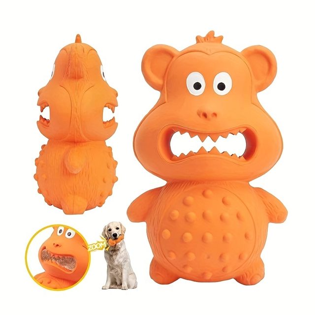 Squeaky Rubber Monkey Dog Toy