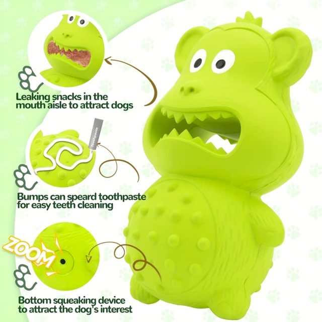 Squeaky Rubber Monkey Dog Toy โ photo 2