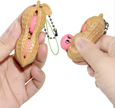 Pop-A-Peanut Bead Keychain Fidget โ photo 4