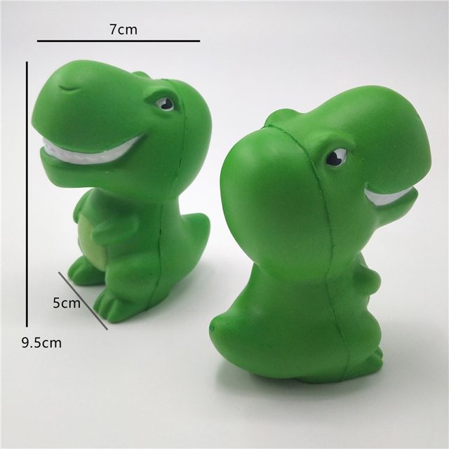 Grinning Green T-Rex Slow-Rise Squishy