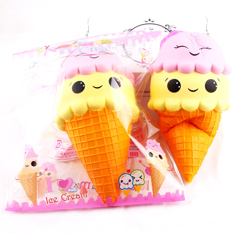 Smiley Ice Cream Cone Squishy (2-Pack)