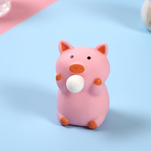 Bubble-Blowing Piggy Squeeze Toy