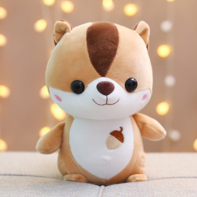 Big-Eyed Grey Squirrel With Acorn Plush โ photo 2