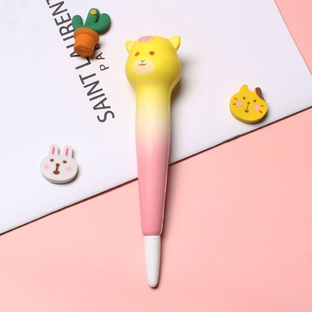 Squishy Sunset Alpaca Gel Pen