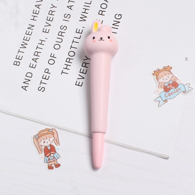 Pink Unicorn Bunny Squishy Gel Pen