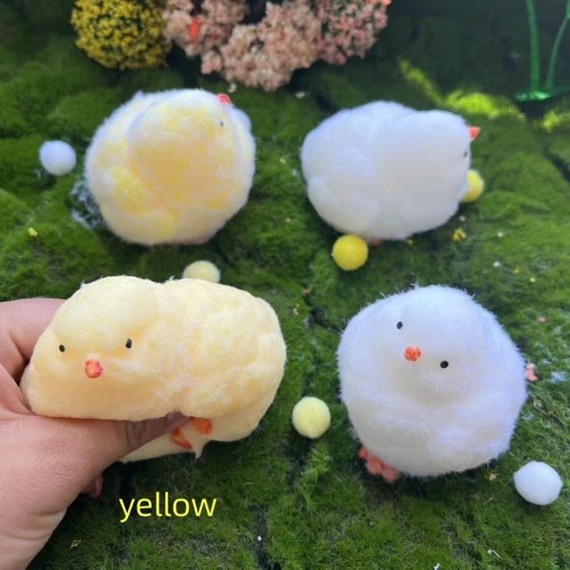 Fuzzy Flocked Chick Squishy