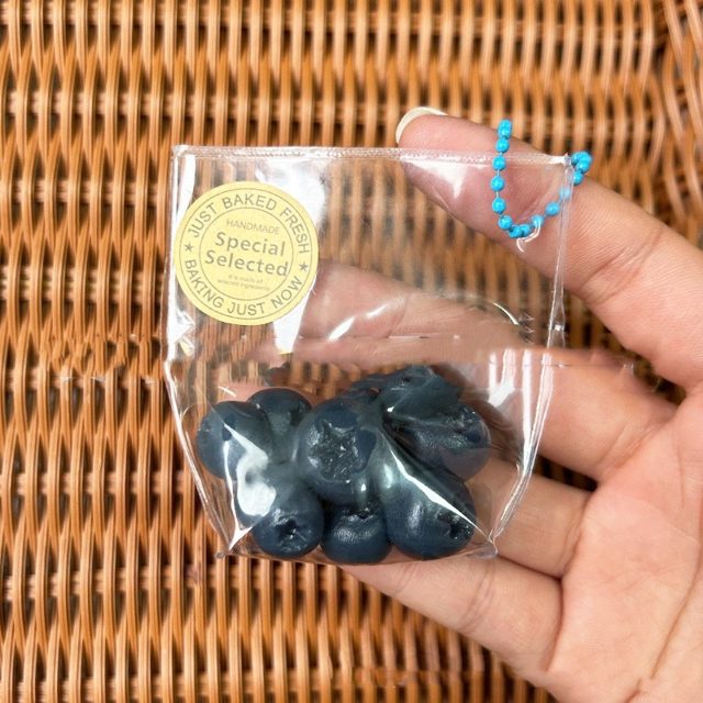 Blueberry Squishy Bag Charm