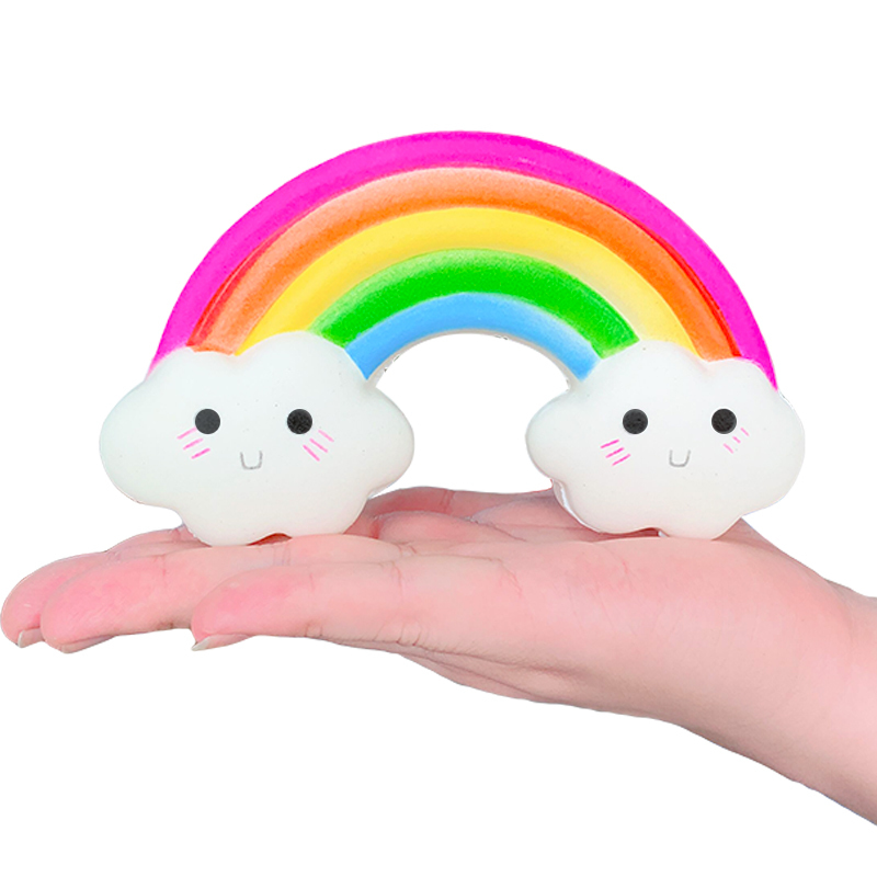 Smiley Rainbow Cloud Squishy