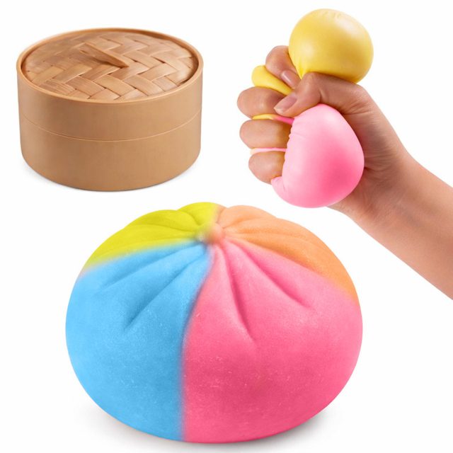 Rainbow Steamed Bun Squishy with Bamboo Steamer โ photo 4