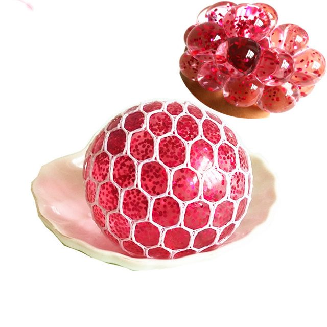 Rainbow Bead Grape Mesh Squish Ball โ photo 2