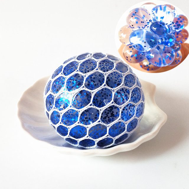 Rainbow Bead Grape Mesh Squish Ball โ photo 3