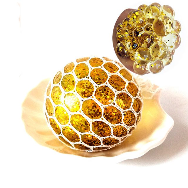 Rainbow Bead Grape Mesh Squish Ball โ photo 4