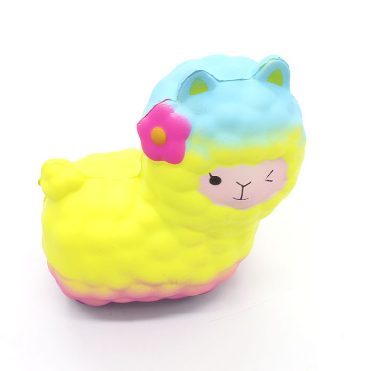 Rainbow Alpaca Slow-Rise Squishy