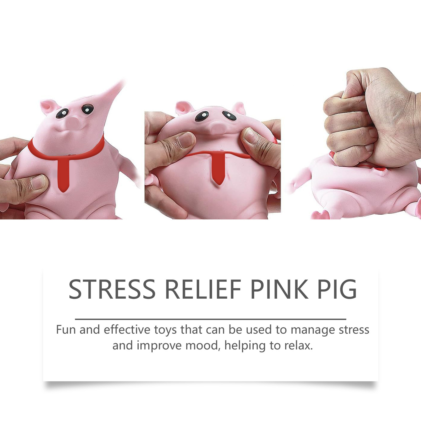 Stress Relief Pink Pig Squeeze Toy โ photo 5