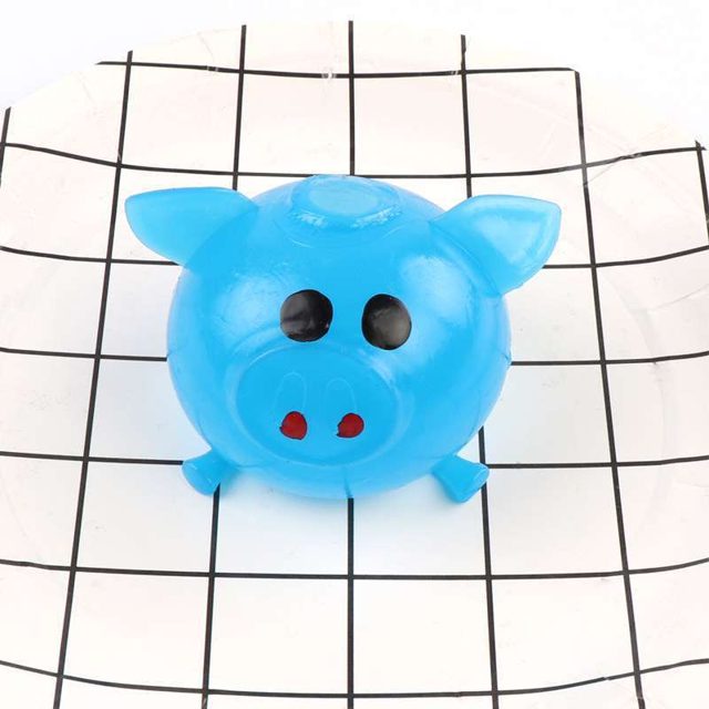 Splat Pig Squeeze Ball (Blue)