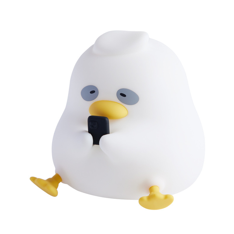 Phone-Scrolling Duck Silicone Night Light