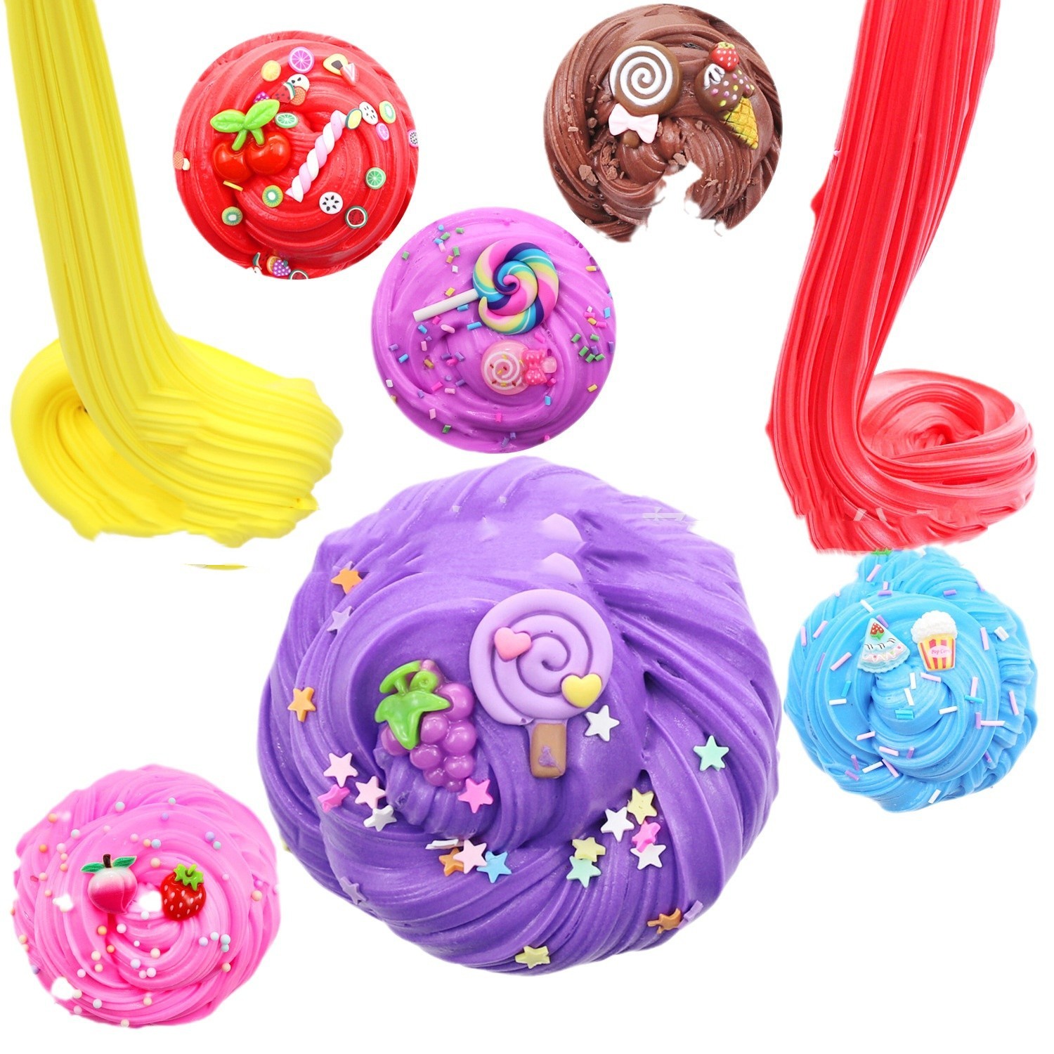Rainbow Slime Tubs with Fruit Charms โ photo 2