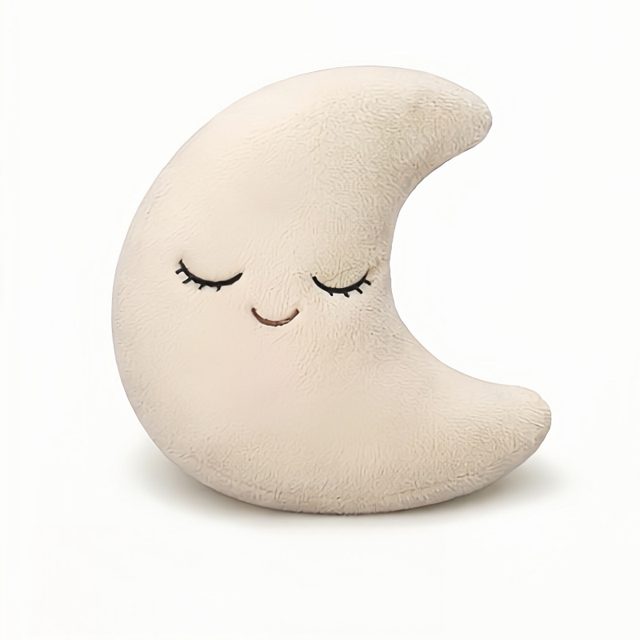 Sleepy Crescent Moon Pillow Plush