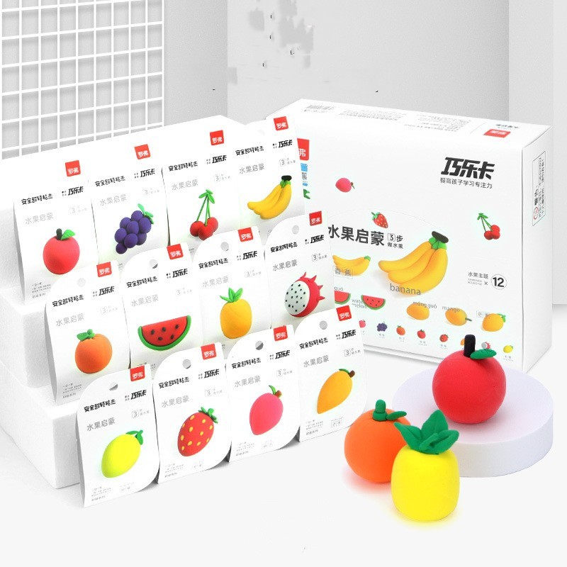 Air-Dry Clay Fruit Modeling Kit — 12 Sets