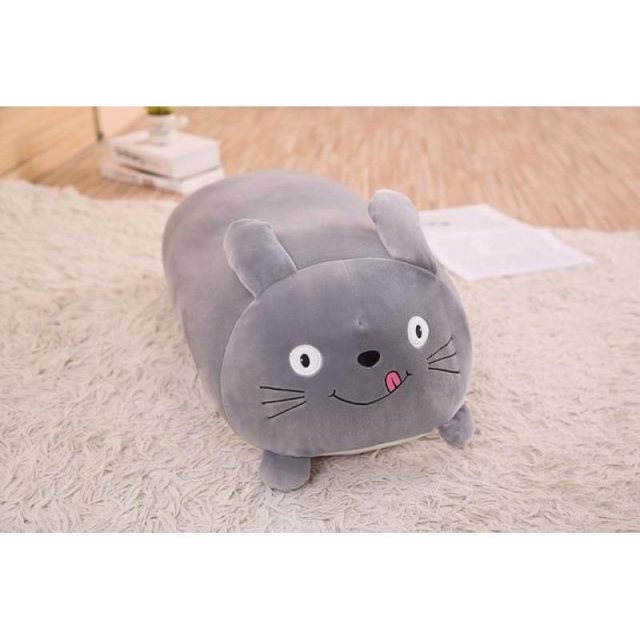 Cheeky Gray Cat Loaf Pillow 30cm
