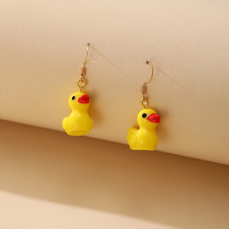 Yellow Duck Stud Earrings โ photo 3
