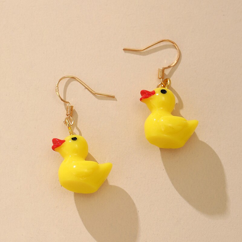 Yellow Duck Stud Earrings